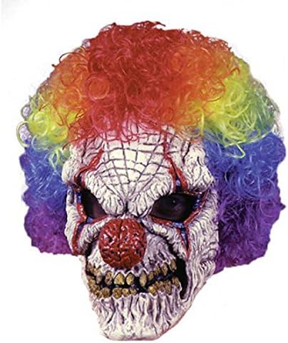 Scary Masks For Halloween With Wig For Adult Evil Spooky Clown Mask Scary Creepy Costume Full Over The Head Face Protective Latex Nylon One Size Halloween Accessory Set Of Two