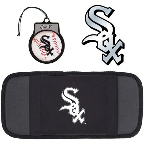 Chicago White Sox Automotive Package: Emblem, Air Freshner & CD Visor