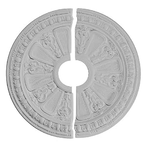 17 5 8OD x 3 5 8ID x 7 8P Raymond Ceiling Medallion, Two Piece by 