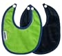 Silly Billyz Newborn Bib 2 Pack Lime/Navy