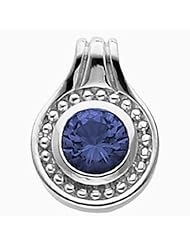 14K White Gold Round Cut Tanzanite Pendant -- LIFETIME WARRANTY