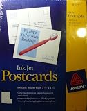 Avery (8577) - Ink Jet Postcards - 400 Cards - 4 Cards per Sheet - 51/4 X 41/4
