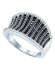 0.48CT BLACK DIAMOND MICRO-PAVE RING