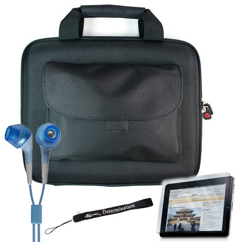 Black Cube with Pocket Series Shell Hard Carrying case for iPad fits snuggly + Includes a 4 inch eBigValue (TM) Determination Hand Strap + Anti Glare screen protector for iPad Tablet ( All Models ) + Fashion Earbud Headset Headphones 3.5mm In Ear Stereo ( Blue ) 5197e NmjrL Black Cube with Pocket Series Shell Hard Carrying case for iPad fits snuggly + Includes a 4 inch eBigValue (TM) Determination Hand Strap + Anti Glare screen protector for iPad Tablet ( All Models ) + Fashion Earbud Headset Headphones 3.5mm In Ear Stereo ( Blue )