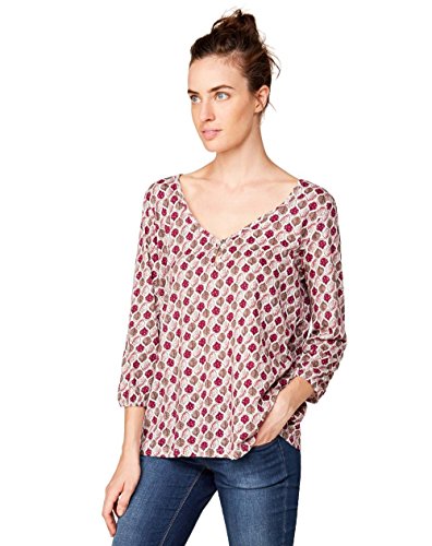 (ユナイテッドカラーズオブベネトン) UNITED COLORS OF BENETTON リーフ柄7分袖トップス・カットソーDDW2