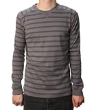 5197khXfHHL. SL160  Quiksilver Mens Snitted Pull Over Sweater Dark Gray & Navy Blue Striped