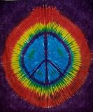 Jumbo Tye Dye Peace Sign Tapestry Wall Hanging
