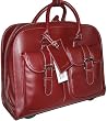 Bugatti Ladies Red Simili Leather Rolling Briefcase Laptop
