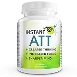 Instant ATT - All-Natural Perfect Brain Supplement. Smart Choice EXTREME Mental Performance. Effective for alertness, natural study aid, cognitive enhancer, focus booster, and memory enhancer in a Maximum Strength Daily Formula which consists of Ginkgo Biloba extract, Phosphatidylserine Complex , Acetyl-L-Carnitine, St. John's Wort (hypericine), Glutamine (L-glutamine hcl), DMAE Bitartrate, Bacopin (20% Bacosides), Vinpocetine. Increase your attention span, focus, procrastination, and motivation with this natural brain food.