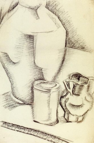 Hand Made Oil Reproduction - Juan Gris - 24 x 36 inches - Grill Life with Goblet (1911)