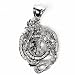 STERLING SILVER MEN'S PENDANT W/CZ 72mm - Chinese Dragon