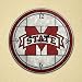 Misissippi St - Art Glass Clock (12in)