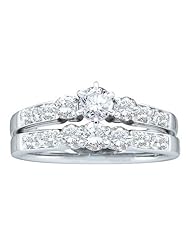 0.94CT DIAMOND BRIDAL SET WITH 0.25CT ROUND CENTER