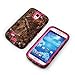 S4 Case, Galaxy s4 Case Camo, MagicSky Plastic + TPU Tuff Dual Layer Hybrid Pine Tree Pattern Case Cover for Samsung Galaxy S4 IV i9500 - 1 Pack - Retail Packaging - Hot Pink