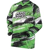 Answer Racing Syncron Youth Boys MX/Off-Road/Dirt Bike Motorcycle Jersey - Green / Small # dirt bike jerseys
