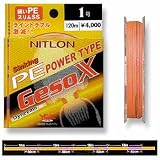 YGKよつあみ シンキングPE GESO-Xパワータイプ 120m 超蛍光オレンジ+パープルマーク 0.8号