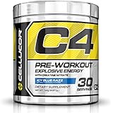 Cellucor C4 Pre Workout Supplements with Creatine, Nitric Oxide, Beta Alanine and Energy, 30 Servings, Icy Blue Razz