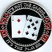 The Player not the Cards Poker Weight Card Guard Cover Chip Coin