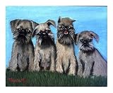 Brussels Griffon Puppies Animals Giclee Poster Print by Rhonda Watson, 10x8