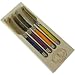 Multi color handles Laguiole French 4 Cheese or butter spreaders in gift wood box