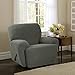 Maytex 4300319 MAYTEX Pixel Ultra Soft Stretch 4 Piece Recliner Arm Chair Furniture Cover Slipcover with Side Pocket, Dusty Olive Green