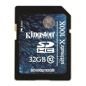 Kingston Digital 32 GB Flash Memory Card SD10G2/32gb