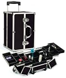 Professional Rolling Makeup Artist Case In Black (Black) (16"H x 10"W x 10.5"D)