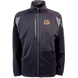 NFL Men's Cincinnati Bengals Desert Dry Full Zip Jacket (Black/Gunmetal, XX-Large)
