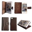 Bear Motion Luxury 100 Percent Genuine Top Lambskin Leather Case for iPhone 5 (Brown)