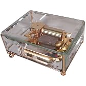 Sankyo オルゴール 曲名:カノン 30弁オルフェウス 5mm厚 透明ガラス 8面取り EX-1211