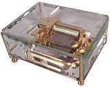 Sankyo オルゴール 曲名:カノン 30弁オルフェウス 5mm厚 透明ガラス 8面取り EX-1211