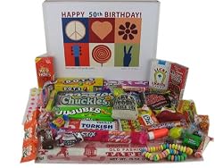 50th Birthday Gift Box Peace & Love - Retro Candy