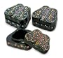 Lacquered wood boxes, 'Butterflies in Bloom' (set of 3)