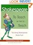 Shakespeare: To Teach or Not to Teach : Teaching Shakespeare Made Fun : From Elementary to High School