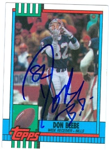 Don Beebe Autographed/Hand Signed Football Card (Buffalo Bills) 1990 Topps #200