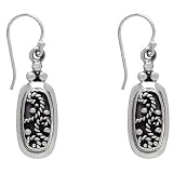 Sterling Silver Bead Twine Oxidized Drop Earring