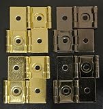 Set of 4 Japanese Style Room Divider Shoji Floor Screen Double Hinges - Black