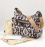 OiOi Ikat Hobo Designer Diaper Bag in Chocolate