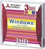 三菱化学メディア 3.5インチFD 2HD DOS/Vフォーマット 3枚カラー Pケース入り 2HDV3SML