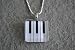 Square Glass Tile Pendant Necklace Jewelry Wearable Art Piano Keys Unique Design By Atlantic Seaboard Trading Co.