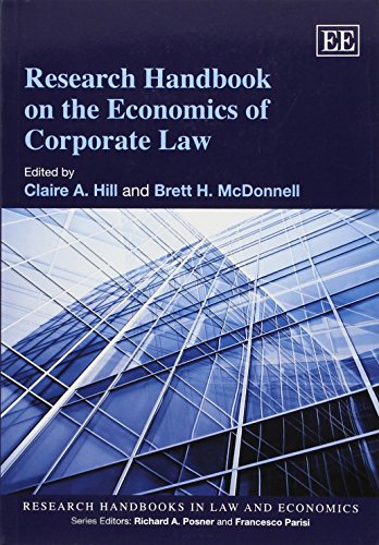 Research Handbook on the Economics of Corporate Law (Research Handbooks in Law and Economics series)