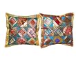 2 Blue Tribal India Vintage Sari Toss Pillow Cushion Covers