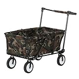 不二貿易 マルチカート ミニタイプ ワンタッチ 折畳み式 迷彩柄 グリーン 13250