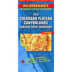 Hildebrand's Urlaubskarten, USA, Colorado Plateau, Canyonlands, S�dliche Rocky Mountains: Ortsregister und Stadtpl�ne: United States (Hildebrand's USA maps)