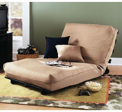 Kitchen: Futon Lounger Frame and Mattress Set