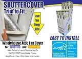 Battic Door Whole House Attic Ceiling Fan Shutter Seal Cover, Fits up to 36 X 48 Attic Fan Shutters