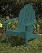 Lifestyle Wood Adirondack Flat Back Chair (Green)