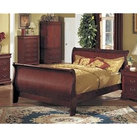 Cherry Full Size Sleigh Bed Frame