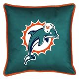 Miami Dolphins Throw Bed Pillow 17 x 17