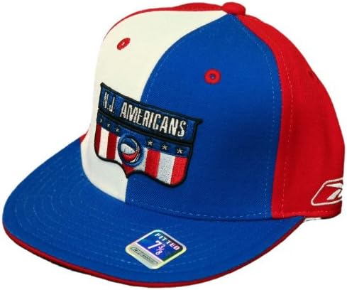 New! N.J. Americans/ NY Nets - Fitted Flatbill Embroidered Cap - ABA - Size 7 3/8